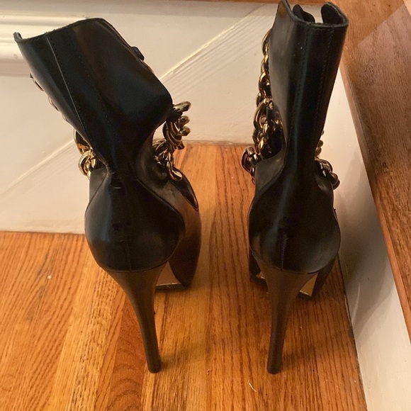 Z Gold Black ZiGi Girl Chained Platform Sock Boots - Picture 3 of 5